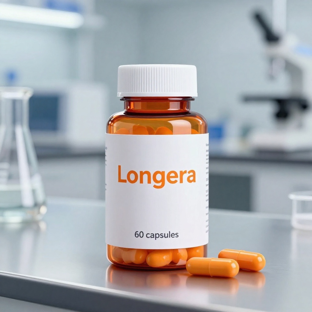 Cutie Longera cu 30 de capsule naturale pentru îmbunătățirea circulației sanguine, ambalaj profesional pe fundal neutru